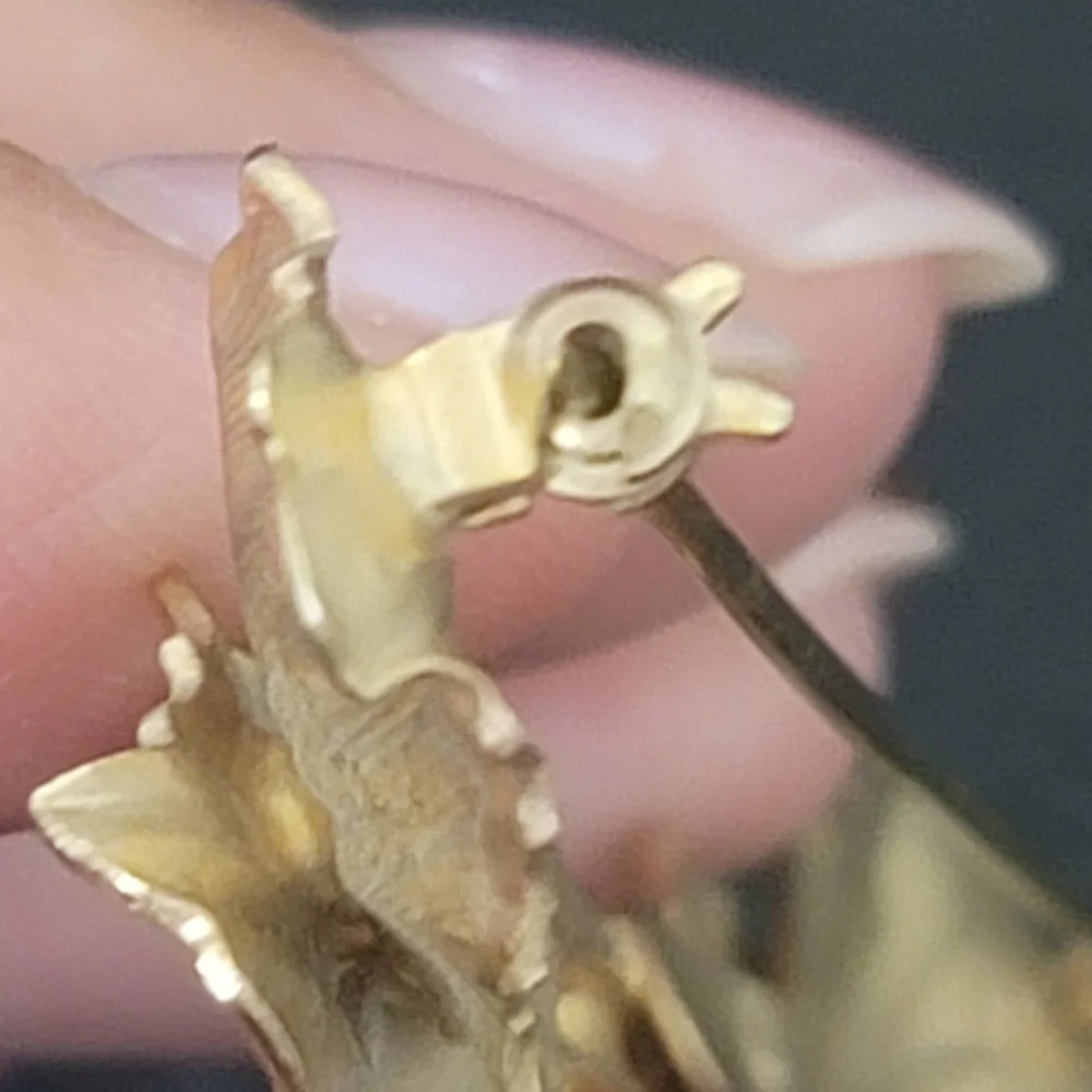 Vintage Golden Leaves and Pearl Brooch - Estate